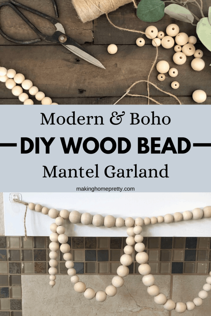 DIY Wood Bead Garland for Your Mantel - Making Home Pretty
